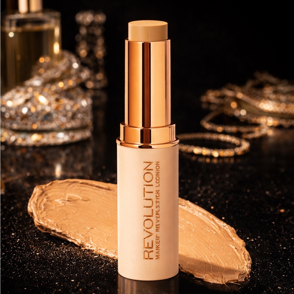 Makeup Revolution Fast Base Stick Foundation F8 Medium Yellow Undertone Dewy